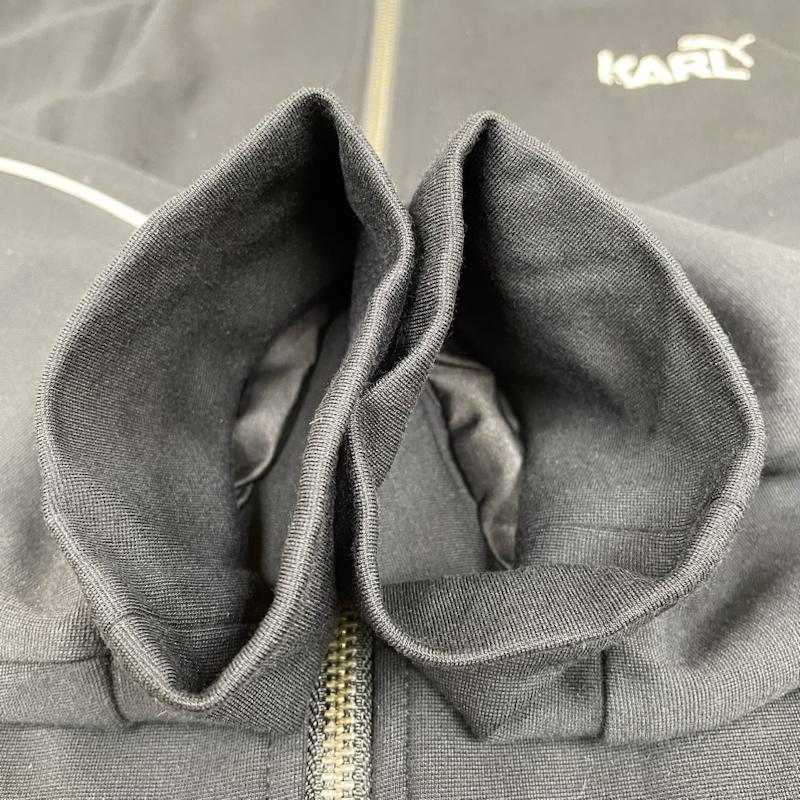 プーマ PUMA ジャケット、上着 ジャンパー、ブルゾン KARL LAGERFELD トラック トップ ジャケット テープロゴ プリント 刺繍 バックスリット M ロゴ、文字 X 刺繍 X プリント 黒 / ブラック / black メンズ USED 古着 中古 50143538