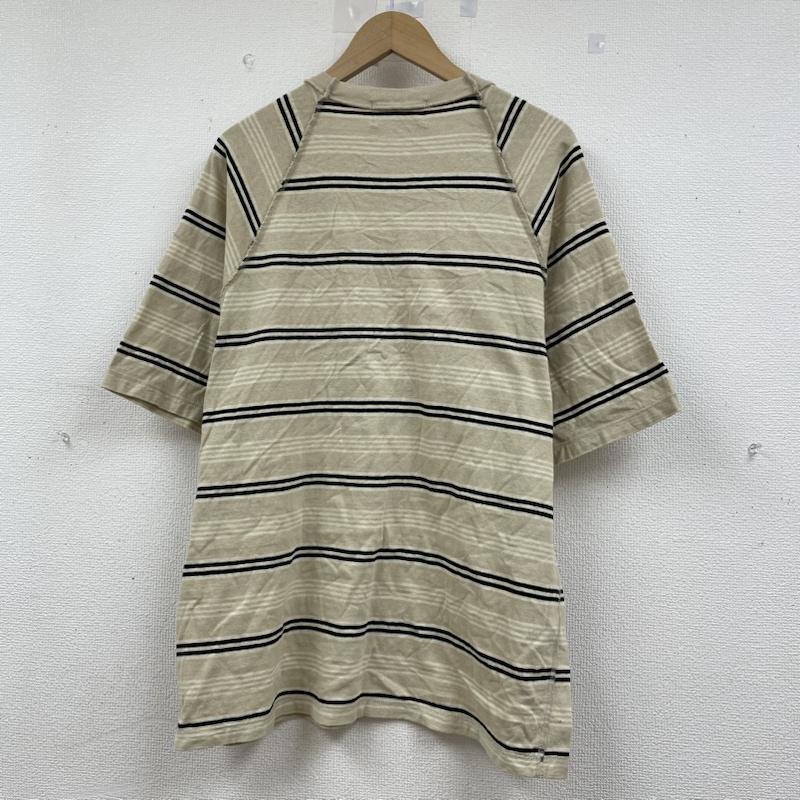 アンユーズド UNUSED Tシャツ 半袖 インサイドアウト ラグラン ボーダー 半袖 Tシャツ シャツ カットソー 切り替えし 2 ボーダー柄 ベージュ / ベージュ / beige メンズ USED 古着 中古 50143562