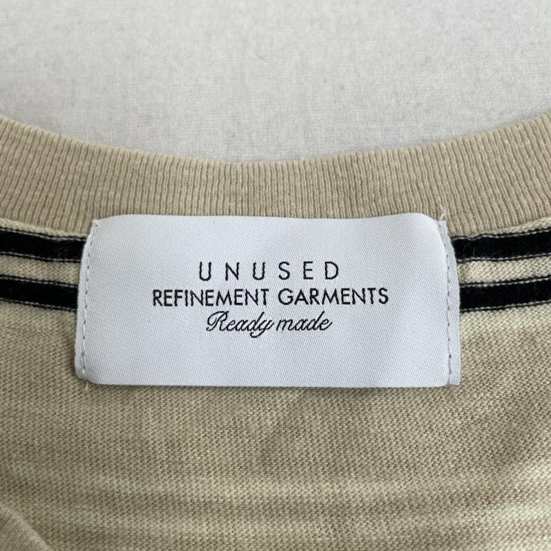 アンユーズド UNUSED Tシャツ 半袖 インサイドアウト ラグラン ボーダー 半袖 Tシャツ シャツ カットソー 切り替えし 2 ボーダー柄 ベージュ / ベージュ / beige メンズ USED 古着 中古 50143562