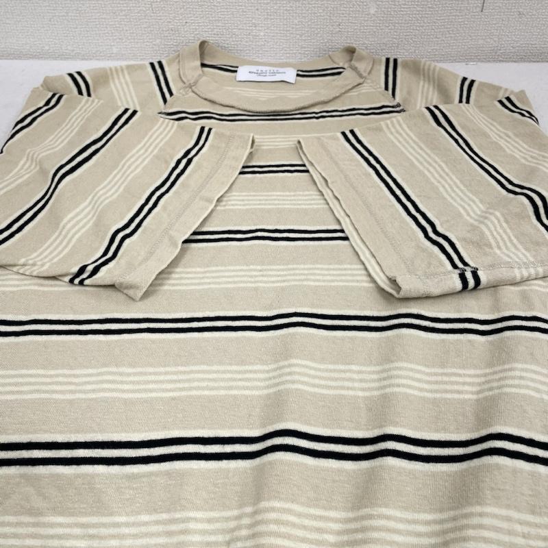 アンユーズド UNUSED Tシャツ 半袖 インサイドアウト ラグラン ボーダー 半袖 Tシャツ シャツ カットソー 切り替えし 2 ボーダー柄 ベージュ / ベージュ / beige メンズ USED 古着 中古 50143562