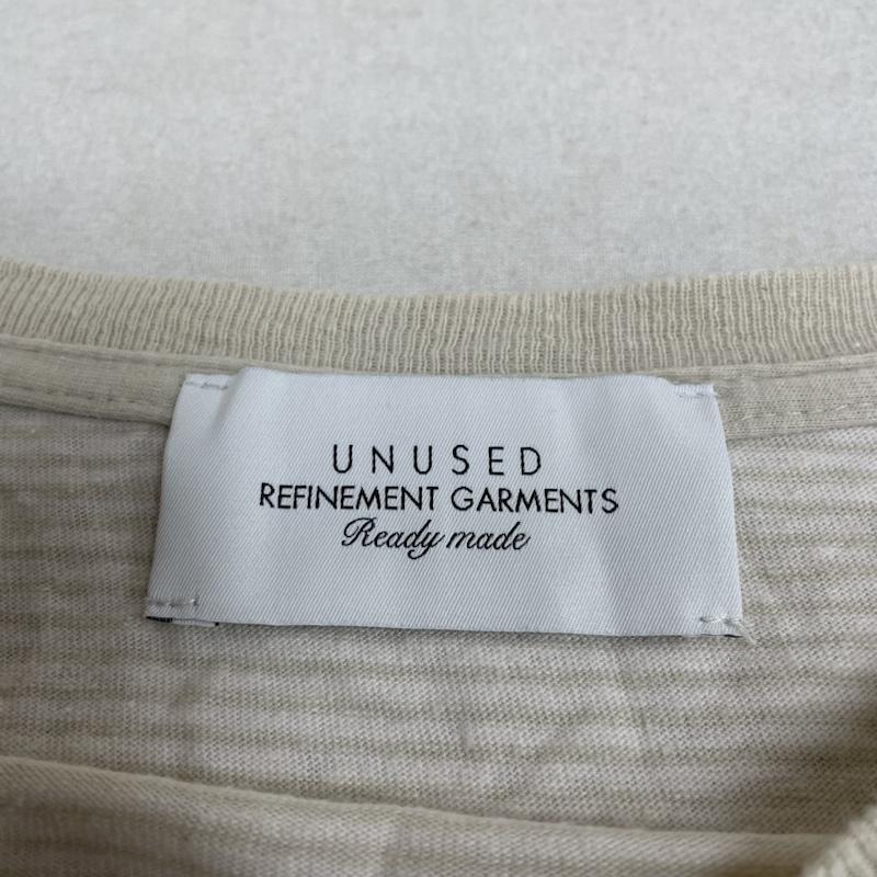 アンユーズド UNUSED Tシャツ 半袖 半袖 Tシャツ ボーダー柄 クルーネック シャツ カットソー US1963 3 ボーダー柄 ベージュ / ベージュ / beige メンズ USED 古着 中古 50143579