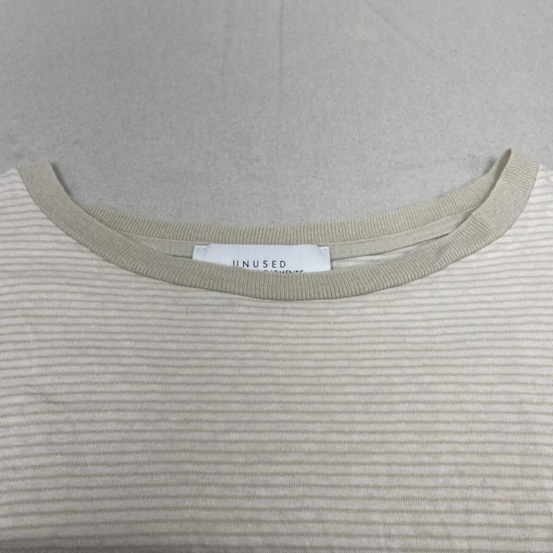 アンユーズド UNUSED Tシャツ 半袖 半袖 Tシャツ ボーダー柄 クルーネック シャツ カットソー US1963 3 ボーダー柄 ベージュ / ベージュ / beige メンズ USED 古着 中古 50143579