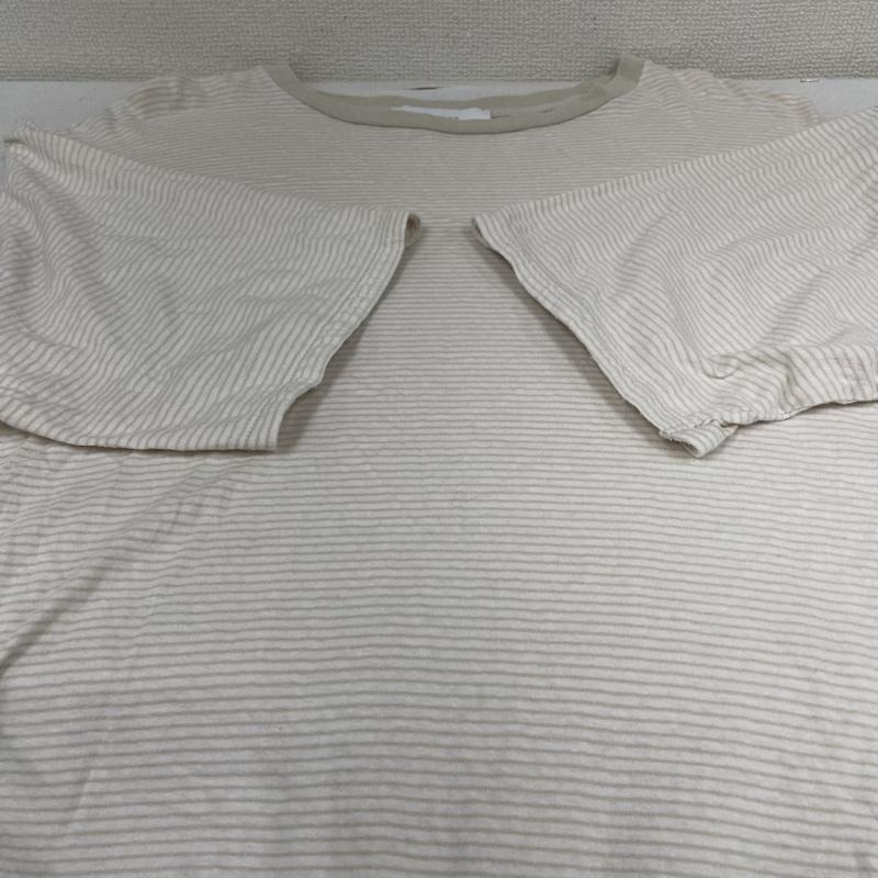 アンユーズド UNUSED Tシャツ 半袖 半袖 Tシャツ ボーダー柄 クルーネック シャツ カットソー US1963 3 ボーダー柄 ベージュ / ベージュ / beige メンズ USED 古着 中古 50143579
