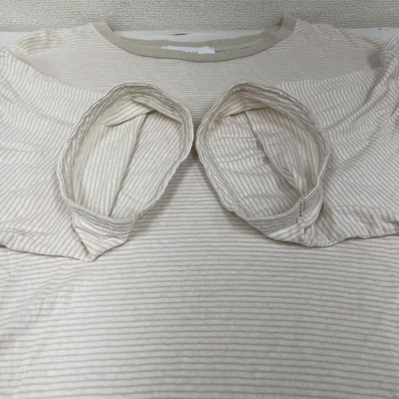 アンユーズド UNUSED Tシャツ 半袖 半袖 Tシャツ ボーダー柄 クルーネック シャツ カットソー US1963 3 ボーダー柄 ベージュ / ベージュ / beige メンズ USED 古着 中古 50143579
