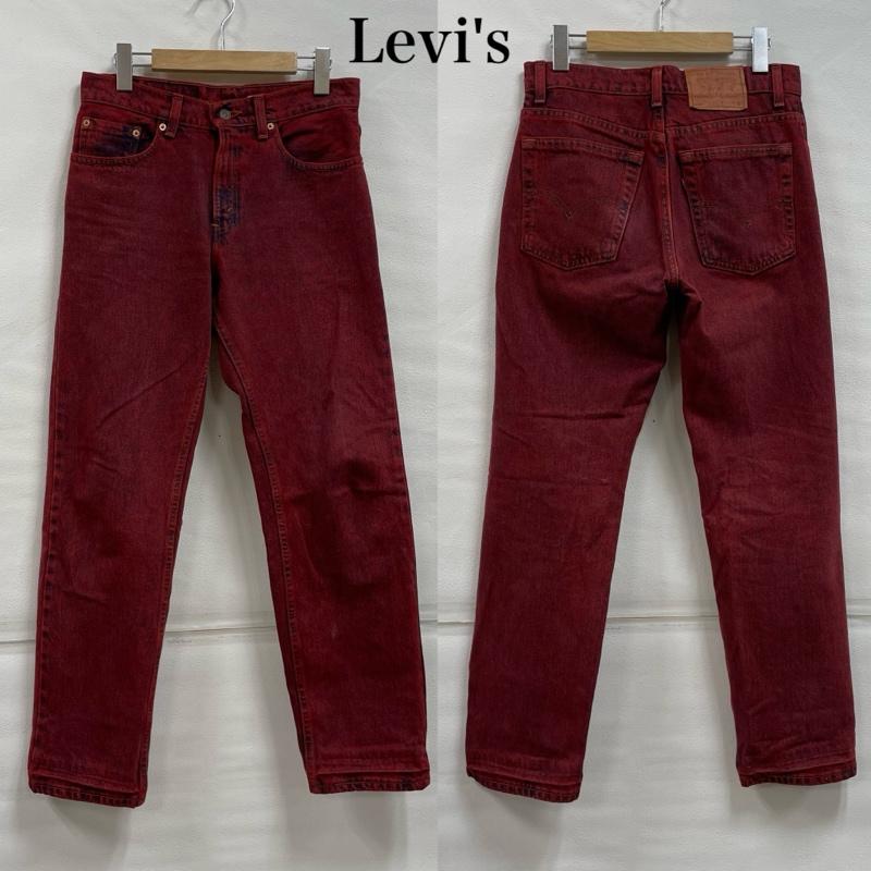 リーバイス Levi s パンツ デニム、ジーンズ 90s 00s USA製 556 後染め ストレート カラー ジーンズ ヴィンテージ デニム パンツ S 赤 / レッド / red レディース USED 古着 中古 50143589
