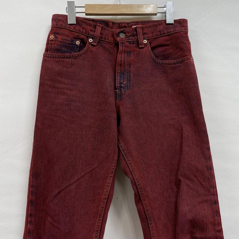 リーバイス Levi s パンツ デニム、ジーンズ 90s 00s USA製 556 後染め ストレート カラー ジーンズ ヴィンテージ デニム パンツ S 赤 / レッド / red レディース USED 古着 中古 50143589