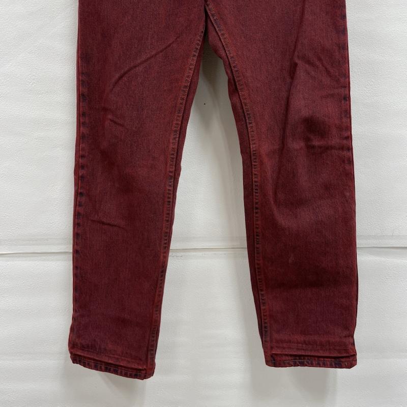 リーバイス Levi s パンツ デニム、ジーンズ 90s 00s USA製 556 後染め ストレート カラー ジーンズ ヴィンテージ デニム パンツ S 赤 / レッド / red レディース USED 古着 中古 50143589