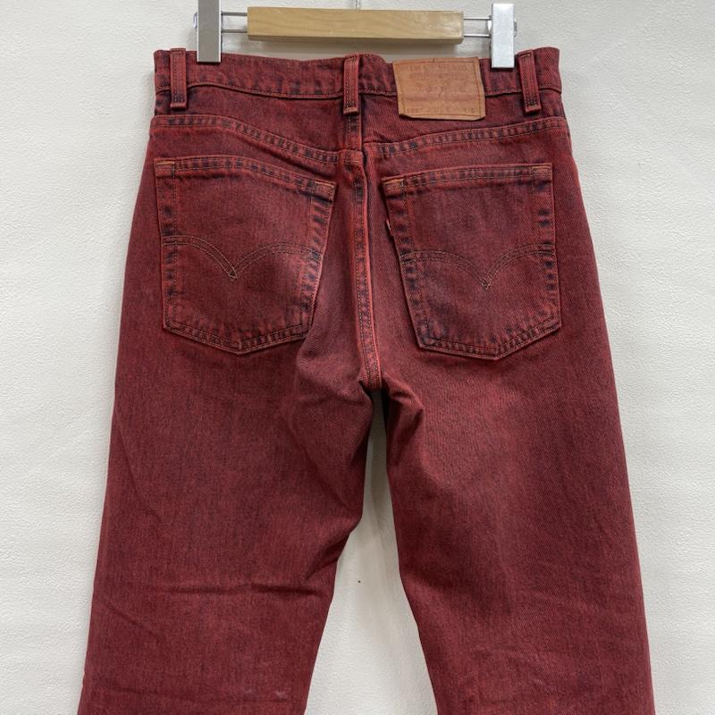 リーバイス Levi s パンツ デニム、ジーンズ 90s 00s USA製 556 後染め ストレート カラー ジーンズ ヴィンテージ デニム パンツ S 赤 / レッド / red レディース USED 古着 中古 50143589