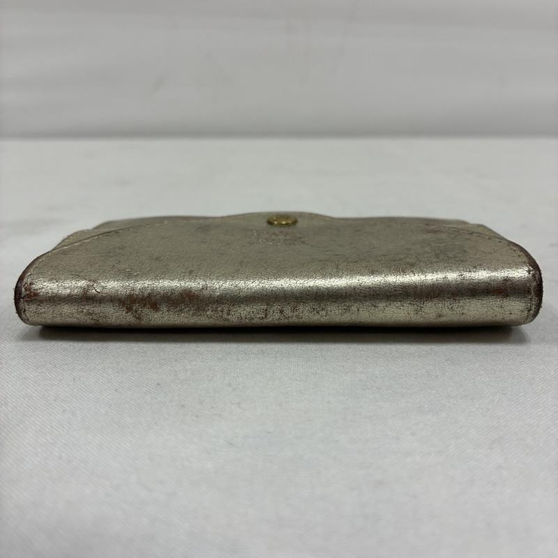 イルビゾンテ IL BISONTE 財布 コンパクト財布 レザー メタリック カードケース 名刺入れ 小銭入れ 財布 ミニウォレット - ワンポイント X ロゴ、文字 レディース USED 古着 中古 50143601