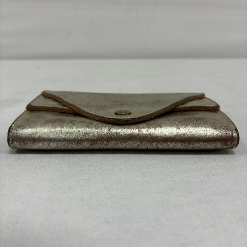 イルビゾンテ IL BISONTE 財布 コンパクト財布 レザー メタリック カードケース 名刺入れ 小銭入れ 財布 ミニウォレット - ワンポイント X ロゴ、文字 レディース USED 古着 中古 50143601