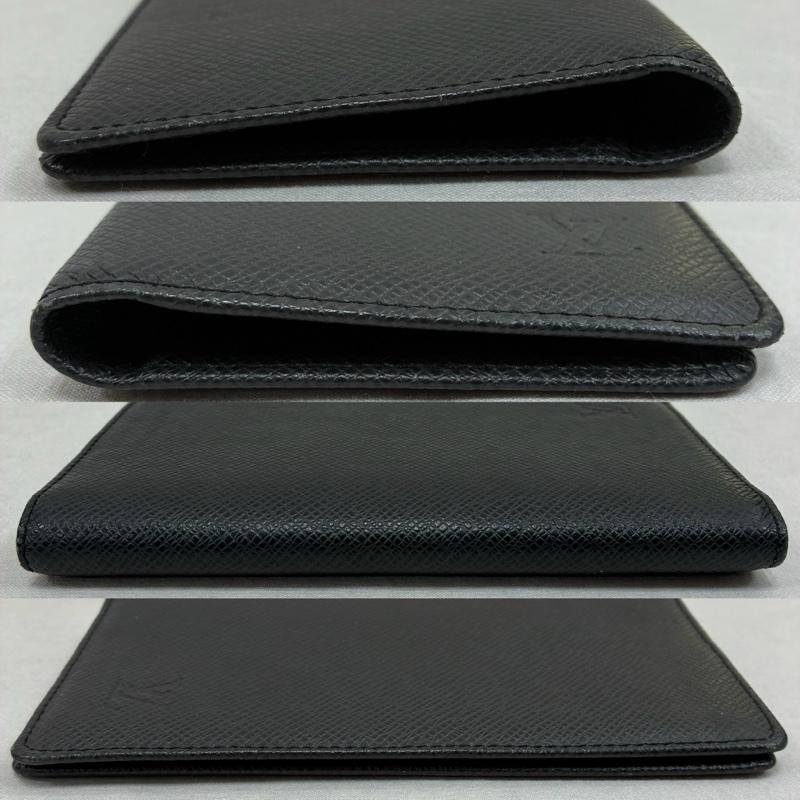 ルイヴィトン LOUIS VUITTON 財布 長財布 アジェンダ ポッシュ タイガ レザー 手帳 カバー 札入れ カードケース R20425 - ワンポイント X ロゴ、文字 黒 / ブラック / black メンズ USED 古着 中古 50143611