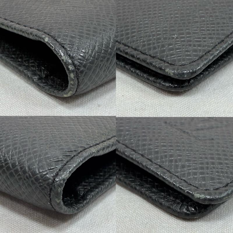 ルイヴィトン LOUIS VUITTON 財布 長財布 アジェンダ ポッシュ タイガ レザー 手帳 カバー 札入れ カードケース R20425 - ワンポイント X ロゴ、文字 黒 / ブラック / black メンズ USED 古着 中古 50143611