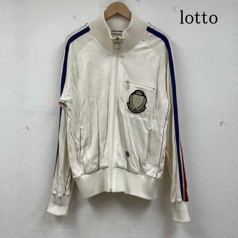 アンユーズド UNUSED ジャケット、上着 ジャンパー、ブルゾン 90s old lottoトラック ジャケット ジャージ フルジップアップ エンブレム 刺繍 スタンドカラー L ロゴ、文字 X 刺繍 オフホワイト / オフホワイト / メンズ USED 古着 中古 50143629