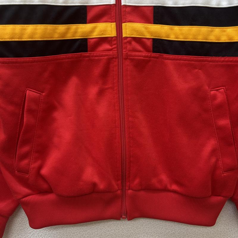 アディダス adidas ジャケット、上着 ジャンパー、ブルゾン 80年代 ビンテージ 台湾製 銀タグ ジャージー トラック ジャケット 黒 赤 ブラック レッド L 黒 / ブラック / black X 赤 / レッド / red メンズ USED 古着 中古 50143645