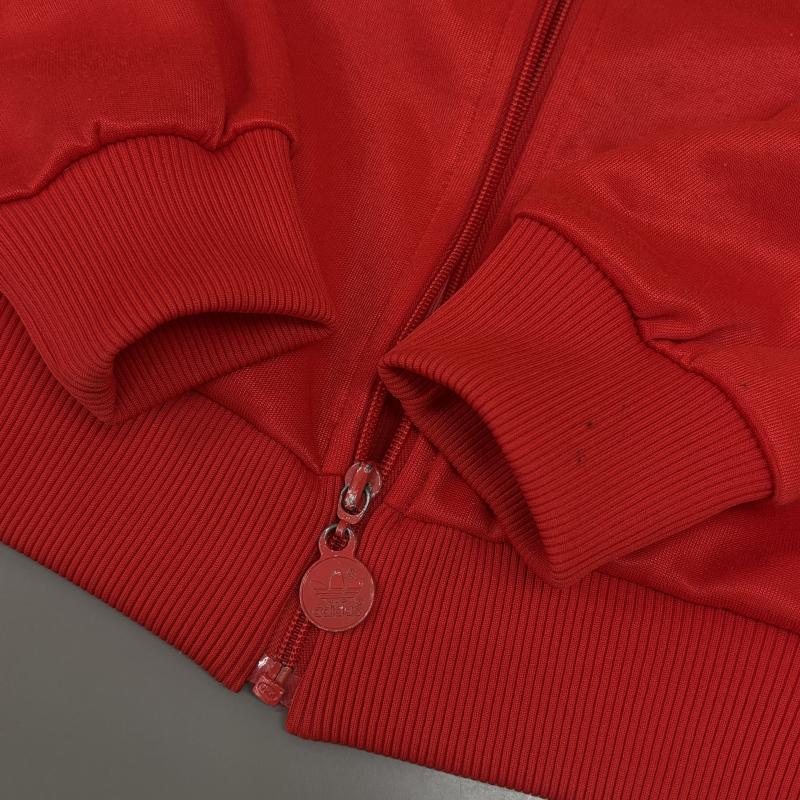 アディダス adidas ジャケット、上着 ジャンパー、ブルゾン 80年代 ビンテージ 台湾製 銀タグ ジャージー トラック ジャケット 黒 赤 ブラック レッド L 黒 / ブラック / black X 赤 / レッド / red メンズ USED 古着 中古 50143645