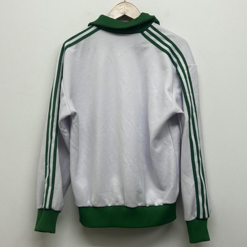 アディダス adidas ジャケット、上着 ジャンパー、ブルゾン トラックジャケット ワンポイントロゴ マルチカラー - ロゴ、文字 白 / ホワイト / white X 緑 / グリーン / green メンズ USED 古着 中古 50143652