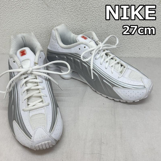 ナイキ NIKE スニーカー スニーカー AR3565-101 WMNS SHOX R4 White Metallic ウィメンズ ショックス4 スニーカー ホワイト メタリック 27.0cm レディース USED 古着 中古 50143681