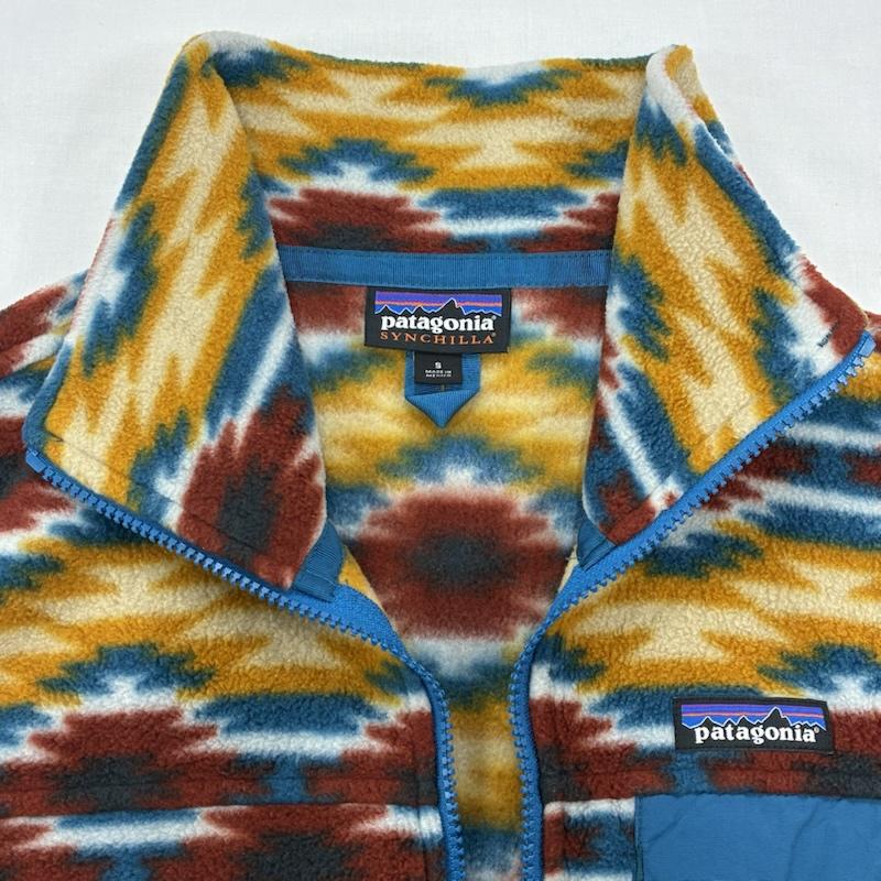 パタゴニア patagonia ベスト ベスト 15AW シンチラ SYNCHILLA ジップアップ フリース ベスト 25495 S 総柄 X ロゴ、文字 X ワンポイント マルチカラー / マルチカラー / multicolor レディース USED 古着 中古 50143693