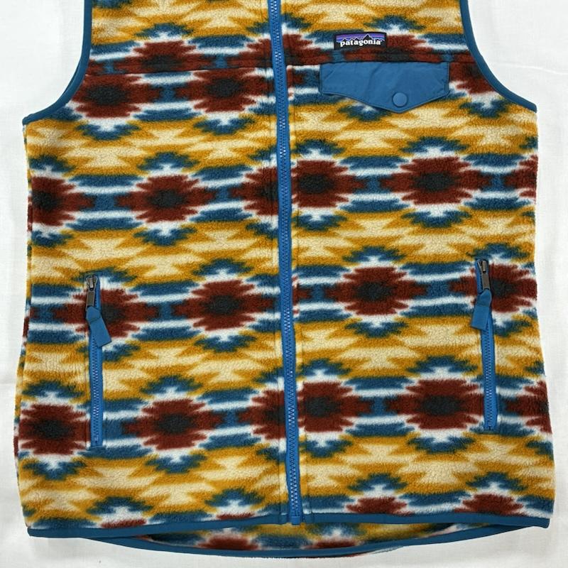 パタゴニア patagonia ベスト ベスト 15AW シンチラ SYNCHILLA ジップアップ フリース ベスト 25495 S 総柄 X ロゴ、文字 X ワンポイント マルチカラー / マルチカラー / multicolor レディース USED 古着 中古 50143693
