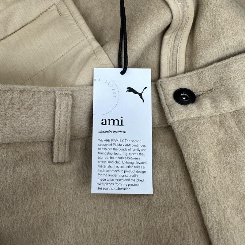 アミ ami パンツ ワークパンツ、ペインターパンツ PUMA ウール シャギー パンツ 535994-67 XL ベージュ / ベージュ / beige メンズ USED 古着 中古 50143707