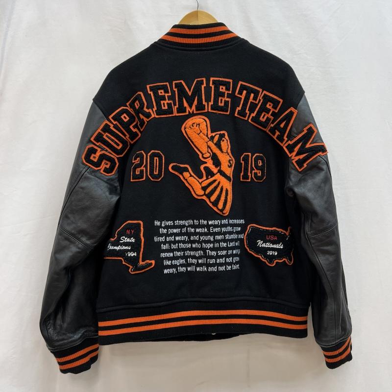 シュプリーム Supreme ジャケット、上着 ジャンパー、ブルゾン 19AW Team Varsity Jacket スタジャン M 黒 / ブラック / black メンズ USED 古着 中古 50143725