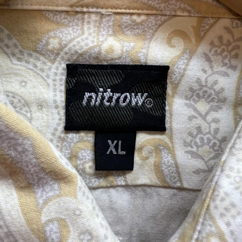 ナイトロウ nitrow シャツ、ブラウス 長袖 ペイズリー シャツ ナイトレイド NITRO MICROPHONE UNDERGROUND XL ベージュ / ベージュ / beige メンズ USED 古着 中古 50143729