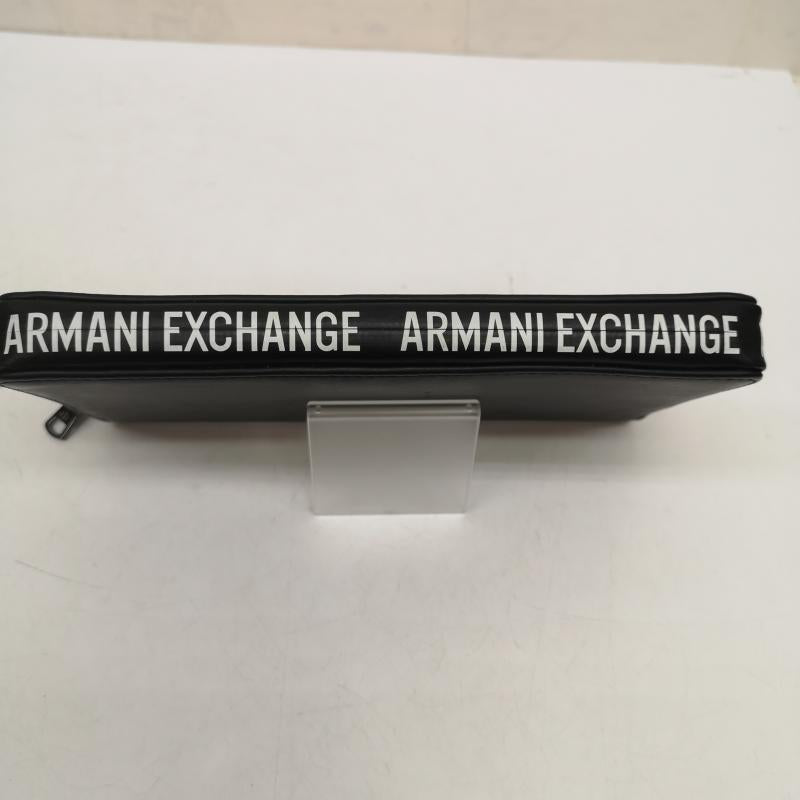 アルマーニエクスチェンジ ARMANI EXCHANGE 財布 長財布 ラウンド ロゴ ファスナー レザー 長財布 - 黒 / ブラック / black メンズ USED 古着 中古 50143755