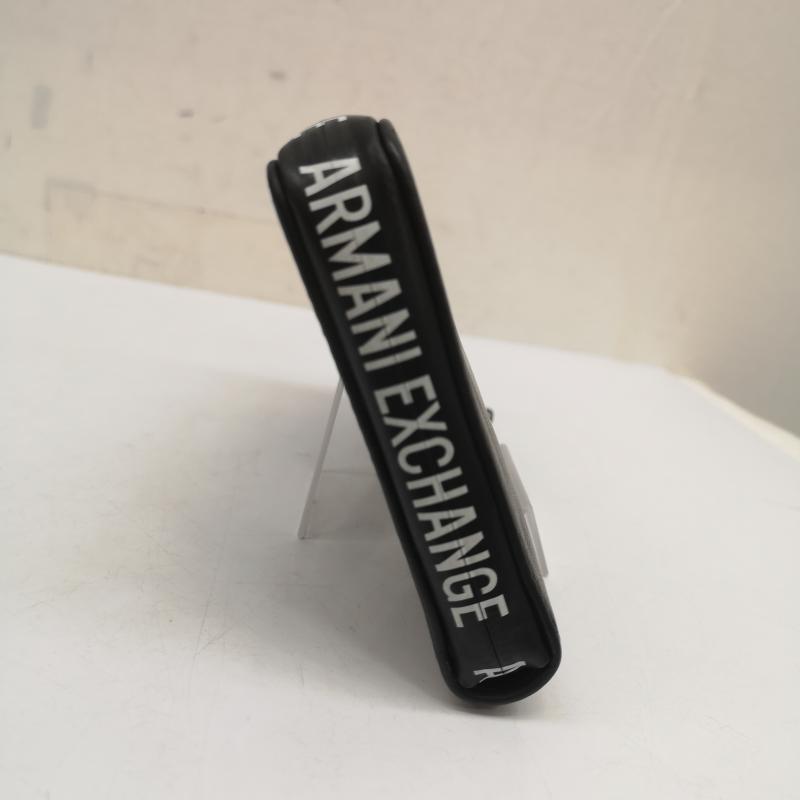 アルマーニエクスチェンジ ARMANI EXCHANGE 財布 長財布 ラウンド ロゴ ファスナー レザー 長財布 - 黒 / ブラック / black メンズ USED 古着 中古 50143755