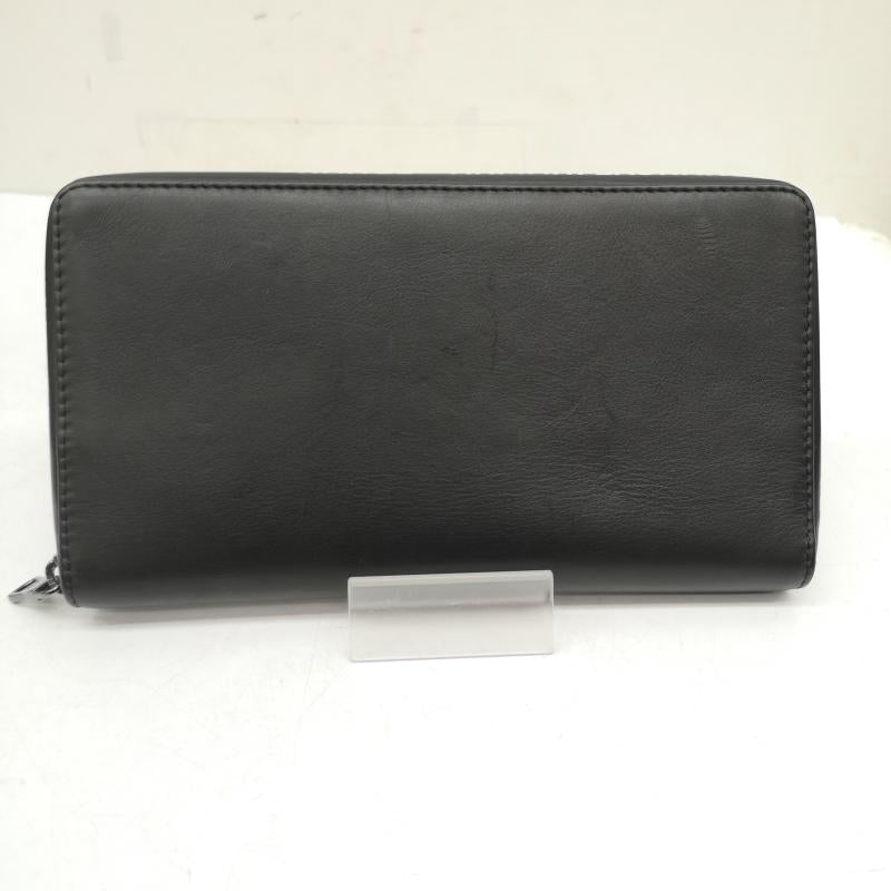 アルマーニエクスチェンジ ARMANI EXCHANGE 財布 長財布 ラウンド ロゴ ファスナー レザー 長財布 - 黒 / ブラック / black メンズ USED 古着 中古 50143755