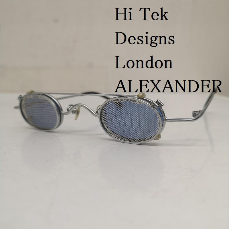 古着 USED めがね・サングラス サングラス HI TEK DESIGNS LONDON ALEXANDER イングランド製 サングラス JUNIOR - 青 / ブルー / blue X 銀 / シルバー / silver color メンズ USED 古着 中古 50143764