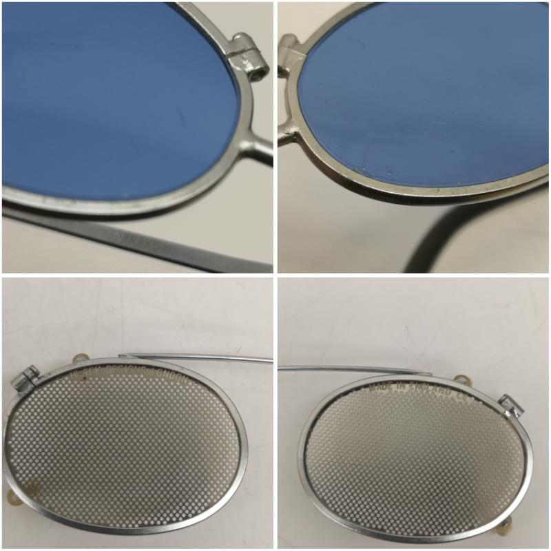 古着 USED めがね・サングラス サングラス HI TEK DESIGNS LONDON ALEXANDER イングランド製 サングラス JUNIOR - 青 / ブルー / blue X 銀 / シルバー / silver color メンズ USED 古着 中古 50143764