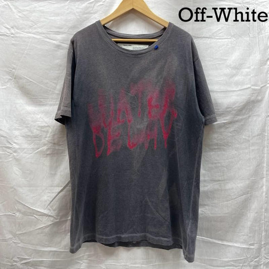 オフホワイト off white Tシャツ 半袖 OMAA027E 19185031 19AW VINTAGE S S SLIM TEE コットン GRY グレー L ダークグレー / ダークグレー / メンズ USED 古着 中古 50143775