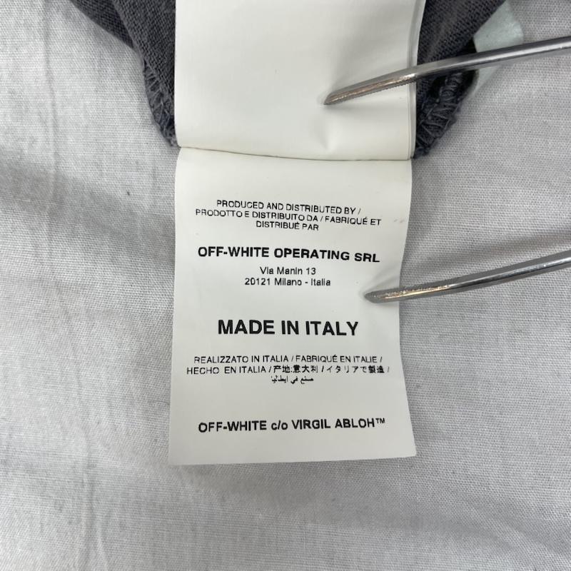 オフホワイト off white Tシャツ 半袖 OMAA027E 19185031 19AW VINTAGE S S SLIM TEE コットン GRY グレー L ダークグレー / ダークグレー / メンズ USED 古着 中古 50143775