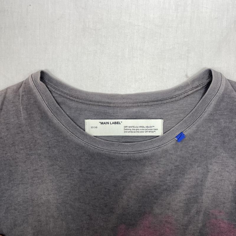 オフホワイト off white Tシャツ 半袖 OMAA027E 19185031 19AW VINTAGE S S SLIM TEE コットン GRY グレー L ダークグレー / ダークグレー / メンズ USED 古着 中古 50143775