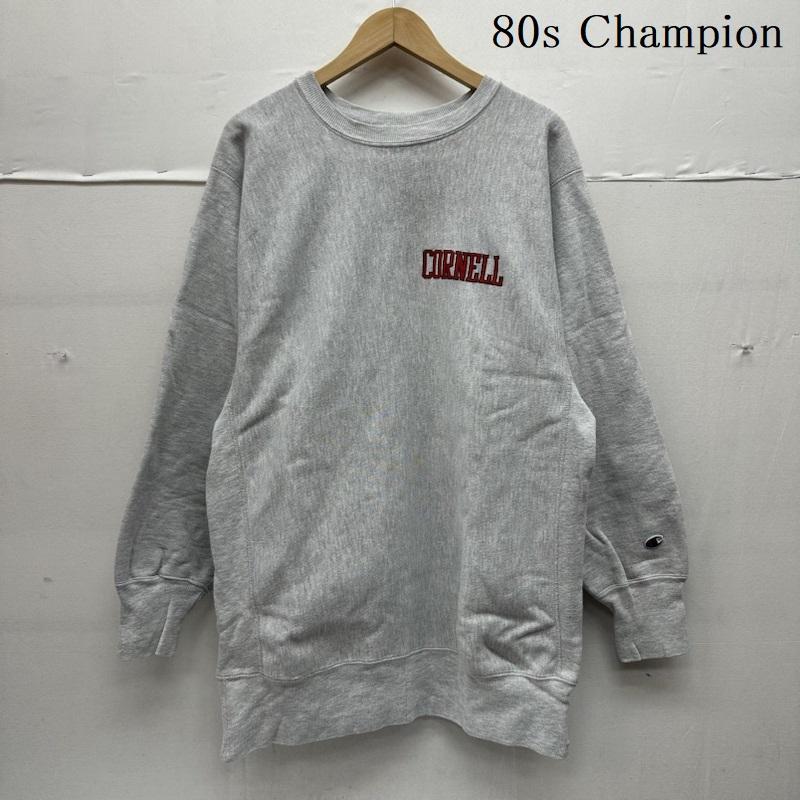 チャンピオン Champion トレーナー 長袖 80s 90s USA製 トリコタグ REVERSE WEAVE CORNELL バック プリント スウェット XL 灰 / グレー / gray メンズ USED 古着 中古 50143780