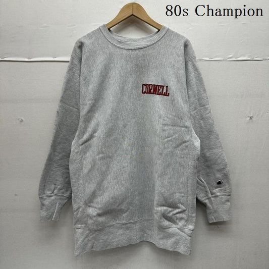 チャンピオン Champion トレーナー 長袖 80s 90s USA製 トリコタグ REVERSE WEAVE CORNELL バック プリント スウェット XL 灰 / グレー / gray メンズ USED 古着 中古 50143780