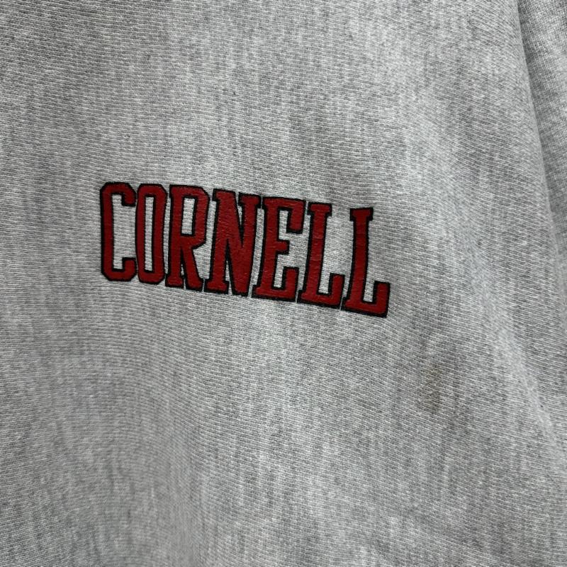 チャンピオン Champion トレーナー 長袖 80s 90s USA製 トリコタグ REVERSE WEAVE CORNELL バック プリント スウェット XL 灰 / グレー / gray メンズ USED 古着 中古 50143780