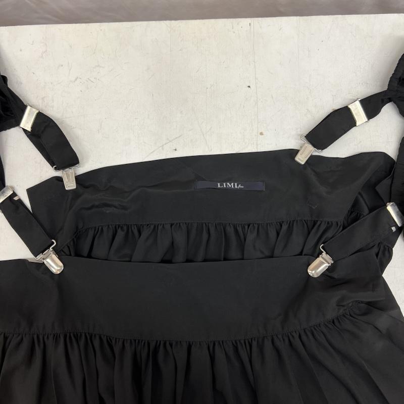 リミフゥ LIMI feu ワンピース ロングスカート パフショルダー サスペンダー プリーツワンピース LH-D16-900 S 黒 / ブラック / black レディース USED 古着 中古 50143793