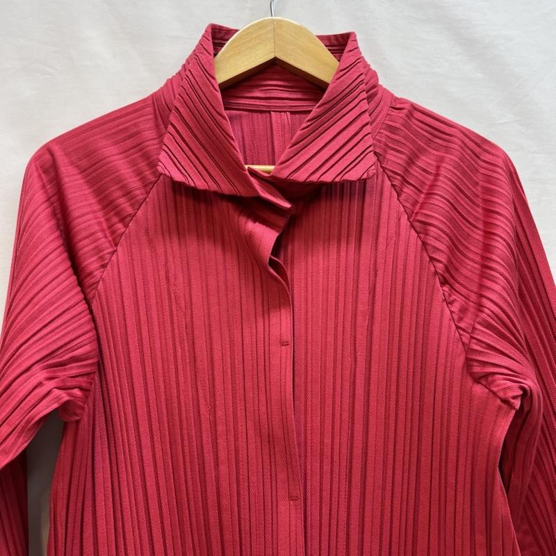 プリーツプリーズイッセイミヤケ PLEATS PLEASE ISSEY MIYAKE ジャケット、上着 ジャンパー、ブルゾン PP53-JC672 プリーツジャケット 3 桃 / ピンク / pink レディース USED 古着 中古 50143802