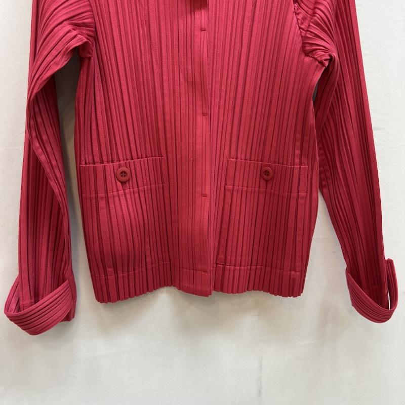 プリーツプリーズイッセイミヤケ PLEATS PLEASE ISSEY MIYAKE ジャケット、上着 ジャンパー、ブルゾン PP53-JC672 プリーツジャケット 3 桃 / ピンク / pink レディース USED 古着 中古 50143802