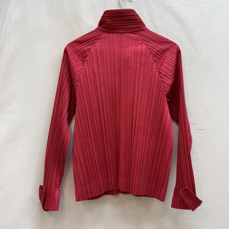 プリーツプリーズイッセイミヤケ PLEATS PLEASE ISSEY MIYAKE ジャケット、上着 ジャンパー、ブルゾン PP53-JC672 プリーツジャケット 3 桃 / ピンク / pink レディース USED 古着 中古 50143802