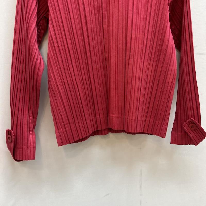 プリーツプリーズイッセイミヤケ PLEATS PLEASE ISSEY MIYAKE ジャケット、上着 ジャンパー、ブルゾン PP53-JC672 プリーツジャケット 3 桃 / ピンク / pink レディース USED 古着 中古 50143802
