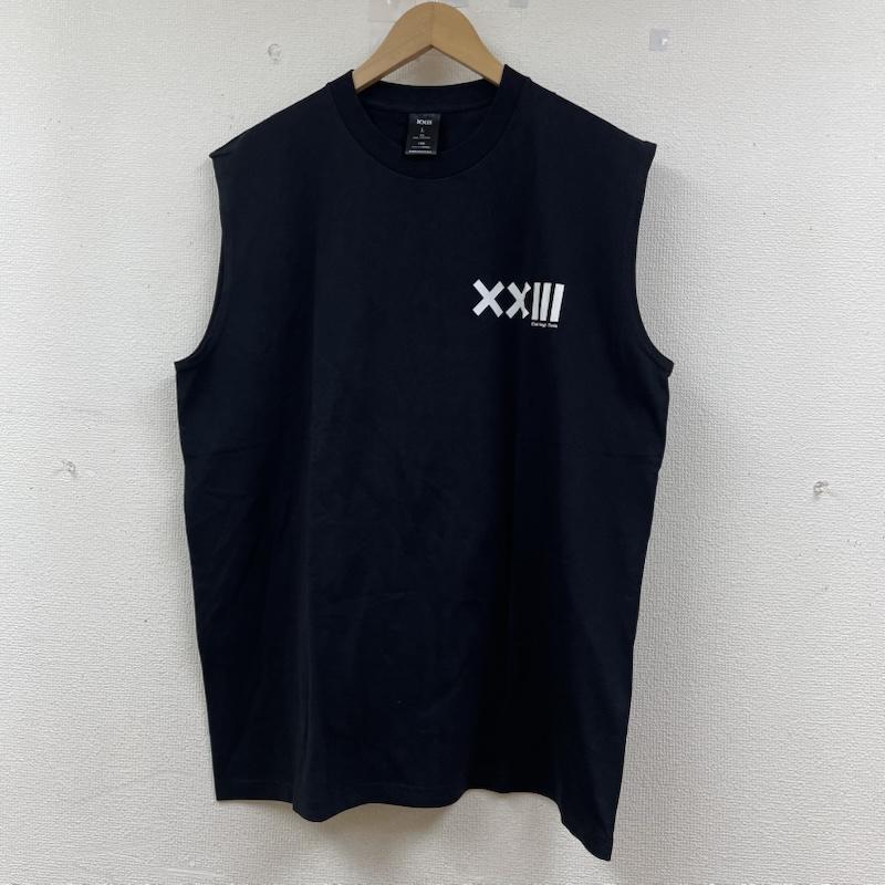 古着 USED タンクトップ タンクトップ セバントゥア XXIII タンクトップ ノースリーブ 両面 ロゴ プリント 大きめ オーバーサイズ L ロゴ、文字 X プリント 黒 / ブラック / black メンズ USED 古着 中古 50143838