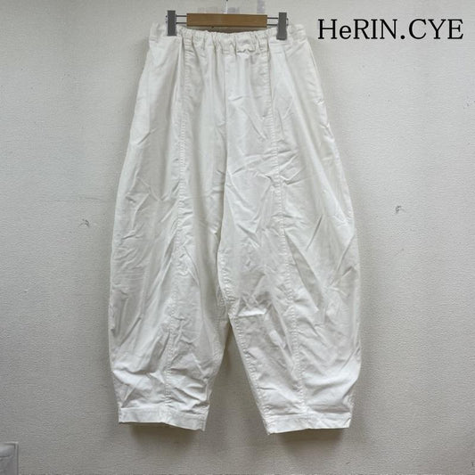 ヘリンドットサイ HeRIN.CYE パンツ ワークパンツ、ペインターパンツ ミリタリー ワイド Boy friend pants パンツ ボリューム 530gam31-1850 FREE 無地 白 / ホワイト / white レディース USED 古着 中古 50143856