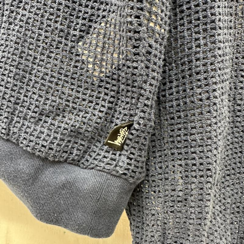 ステューシー STUSSY ニット、セーター 長袖 MESH LS CREW メッシュ クルーネック ニット M 紺 / ネイビー / navy メンズ USED 古着 中古 50143863