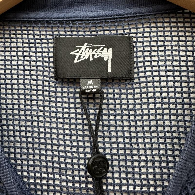 ステューシー STUSSY ニット、セーター 長袖 MESH LS CREW メッシュ クルーネック ニット M 紺 / ネイビー / navy メンズ USED 古着 中古 50143863
