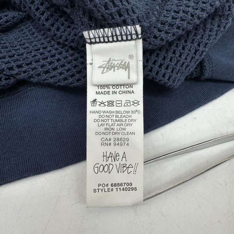 ステューシー STUSSY ニット、セーター 長袖 MESH LS CREW メッシュ クルーネック ニット M 紺 / ネイビー / navy メンズ USED 古着 中古 50143863