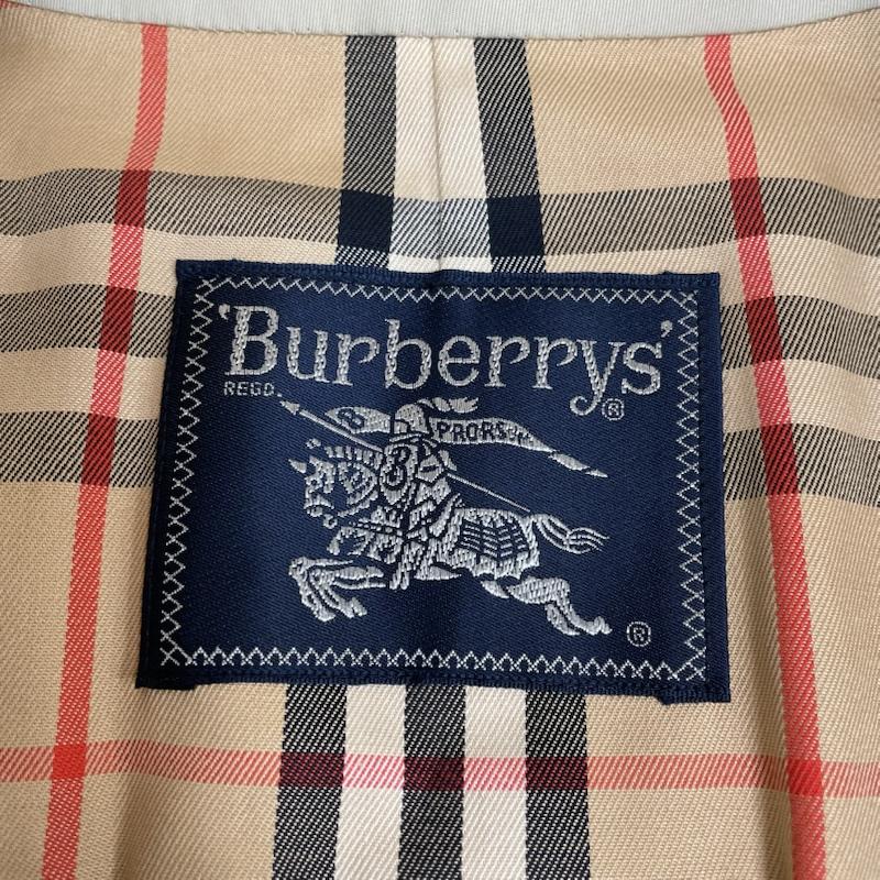 バーバリーズ BURBERRYS コート コート一般 ステンカラー ロングコート ボタン 裏地ノバチェック ビジネス ジャケット 無地 サイズ92 170 - 無地 X チェック ベージュ / ベージュ / beige メンズ USED 古着 中古 50143865
