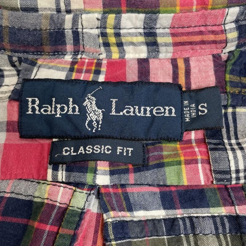 ラルフローレン RALPHLAUREN シャツ、ブラウス 長袖 長袖 シャツ ブラウス ボタンダウン パッチワーク チェック柄 ポニーロゴ 刺繍 S チェック X ロゴ、文字 X ワンポイント X 刺繍 マルチカラー / マルチカラー / multicolor メンズ USED 古着 中古 50143880