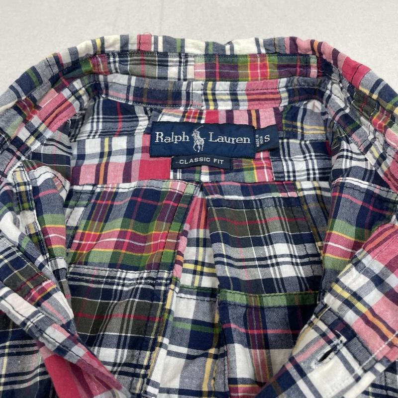 ラルフローレン RALPHLAUREN シャツ、ブラウス 長袖 長袖 シャツ ブラウス ボタンダウン パッチワーク チェック柄 ポニーロゴ 刺繍 S チェック X ロゴ、文字 X ワンポイント X 刺繍 マルチカラー / マルチカラー / multicolor メンズ USED 古着 中古 50143880